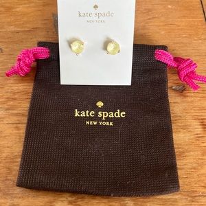 NWT Kate Spade Rise and Shine Lt Yellow Stud Earrings